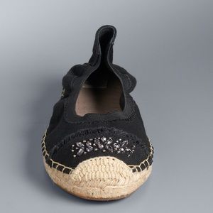 NWT Simply Vera Vera Wang Black Honeycrisp Flats